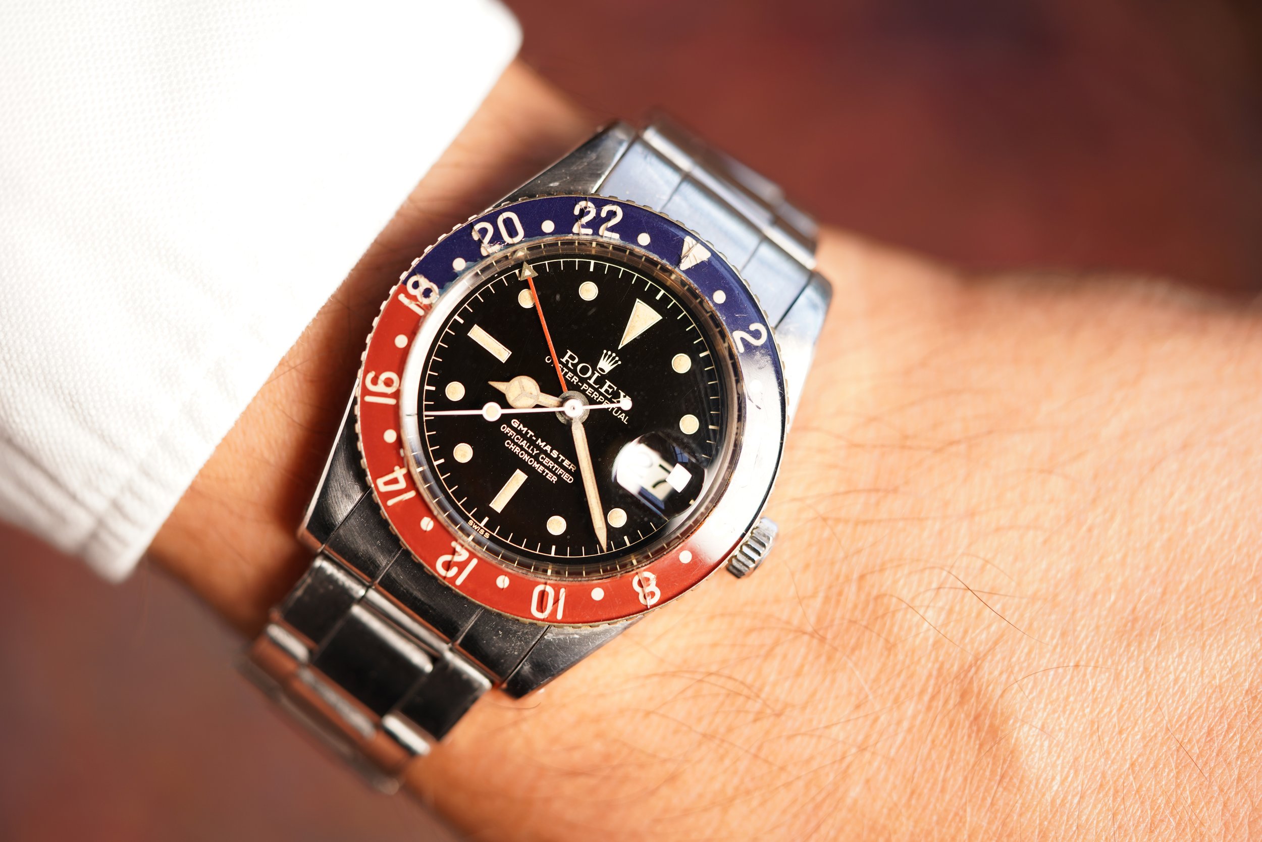 vintageRolexGMT-Master22PussyGalore22Reference6542withbakelitebezel